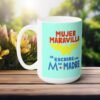 M de Madre Mujer Maravilla, Wonder Woman Mug, Coffee Mug for Mom